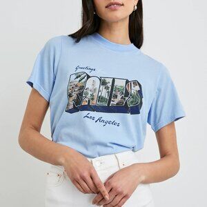 Rails Boyfriend t-shirt, Los Angeles blue, size small